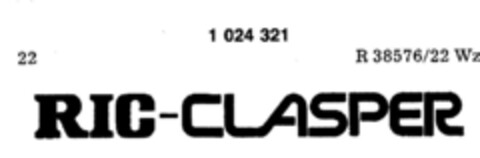 RIC-CLASPER Logo (DPMA, 06.02.1981)
