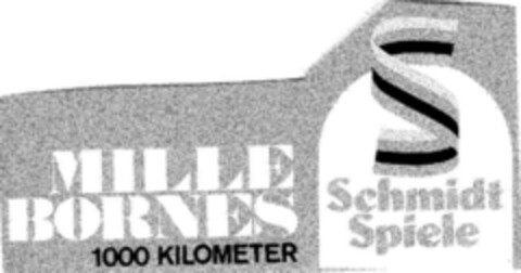 MILLE BORNES 1000 KILOMETER Schmidt Spiele Logo (DPMA, 27.02.1984)
