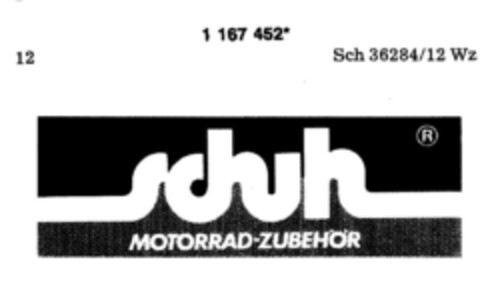 schuh   MOTORRAD-ZUBEHÖR Logo (DPMA, 25.05.1990)