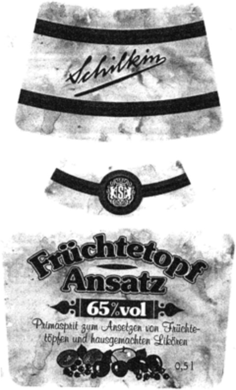 Schilkin Früchtetopf Ansatz 65%vol Logo (DPMA, 17.05.1993)