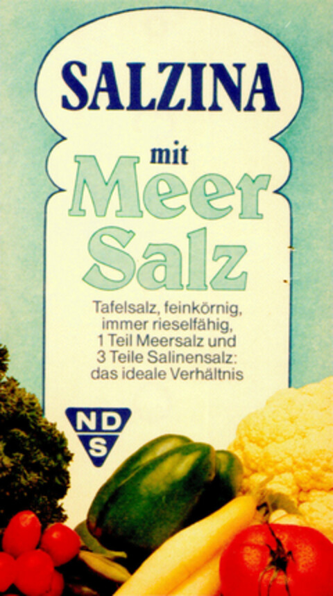 SALZINA mit Meersalz Logo (DPMA, 01.10.1990)