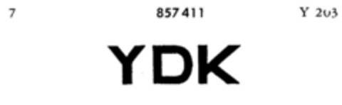 YDK Logo (DPMA, 19.09.1967)