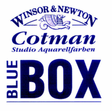 BLUE BOX WINSOR & NEWTON Cotman Studio Aquarellfarben Logo (DPMA, 07.08.2001)