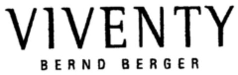 VIVENTY BERND BERGER Logo (DPMA, 25.09.2001)