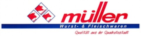 müller Wurst- & Fleischwaren Qualität aus der Quadratestadt Logo (DPMA, 30.09.2009)