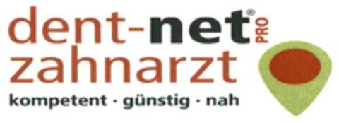 dent-net zahnarzt pro kompetent günstig nah Logo (DPMA, 18.03.2015)