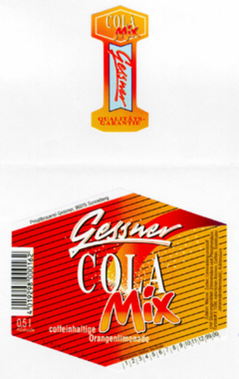 Gessner COLA Mix Logo (DPMA, 04/01/1998)