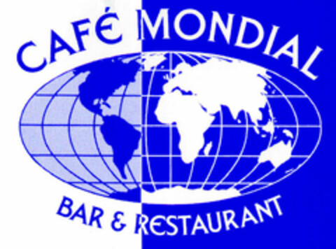 CAFE MONDIAL BAR & RESTAURANT Logo (DPMA, 07/27/1998)