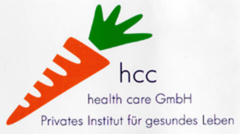 hcc health care GmbH Privates Institut für gesundes Leben Logo (DPMA, 08/28/1998)