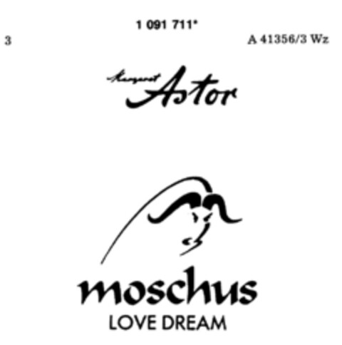 Margaret Astor moschus LOVE DREAM Logo (DPMA, 04/17/1986)