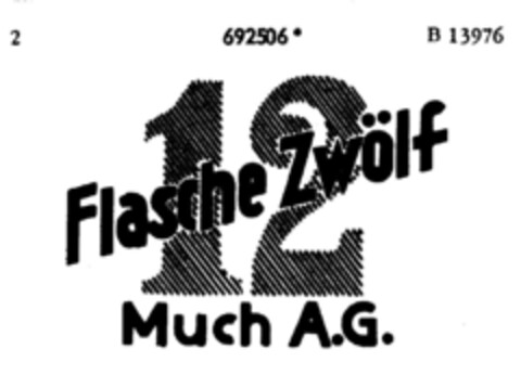 Flasche Zwölf Much A.G. Logo (DPMA, 05/07/1956)