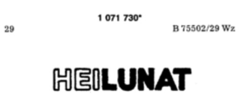 HEILUNAT Logo (DPMA, 10/11/1984)