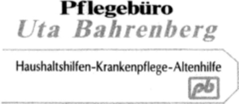 Pflegebüro Uta Bahrenberg Logo (DPMA, 02/06/1991)