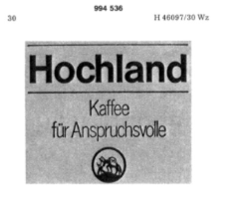 Hochland Kaffee für Anspruchsvolle Logo (DPMA, 05/09/1979)