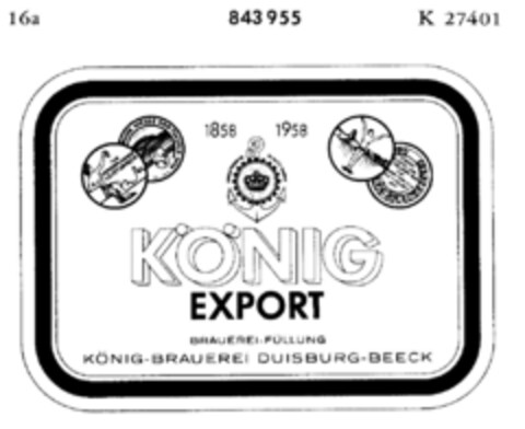 KOENIG EXPORT Logo (DPMA, 23.06.1967)