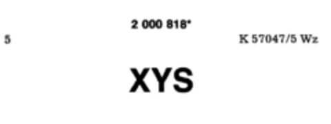 XYS Logo (DPMA, 20.11.1990)