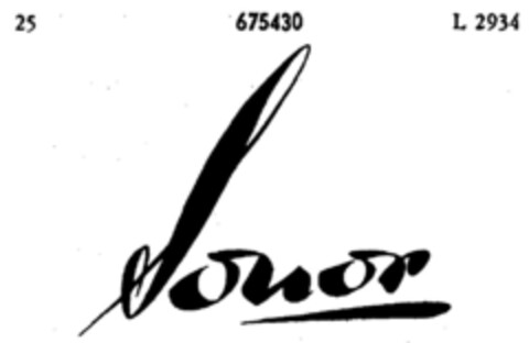 Sonor Logo (DPMA, 15.04.1953)