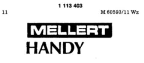 MELLERT HANDY Logo (DPMA, 28.04.1987)