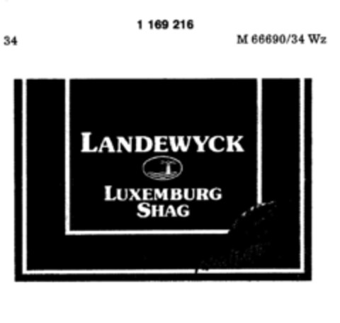 LANDEWYCK LUXEMBURG SHAG tabakecht Logo (DPMA, 06.02.1990)