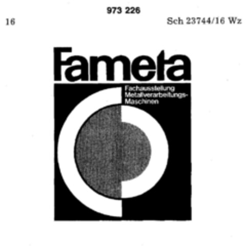 Fameta Logo (DPMA, 06.12.1972)