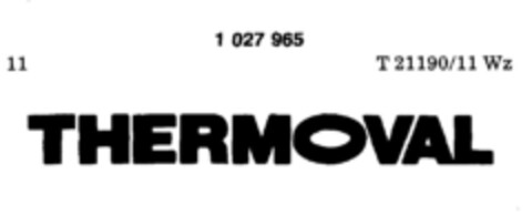 THERMOVAL Logo (DPMA, 14.07.1981)