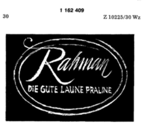 Rahman DIE GUTE LAUNE PRALINE Logo (DPMA, 28.09.1989)