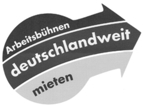 Arbeitsbühnen deutschlandweit mieten Logo (DPMA, 31.08.2012)