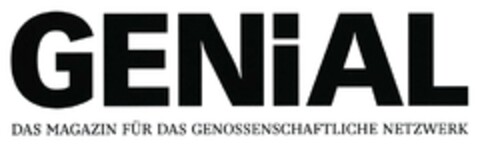 GENiAL  DAS MAGAZIN FÜR DAS GENOSSENSCHAFTLICHE NETZWERK Logo (DPMA, 22.06.2017)