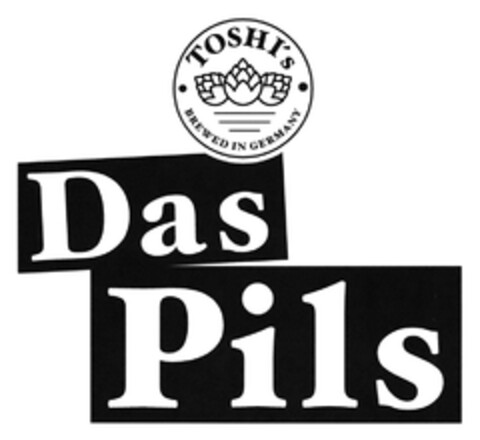 TOSHI's Das Pils BREWED IN GERMANY Logo (DPMA, 12/29/2017)