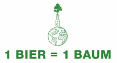 1 BIER = 1 BAUM Logo (DPMA, 11.12.2019)