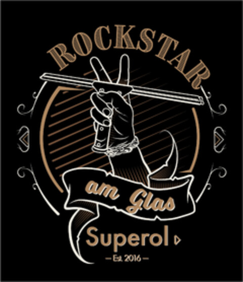 ROCKSTAR am Glas Superol -Est. 2016- Logo (DPMA, 16.06.2021)