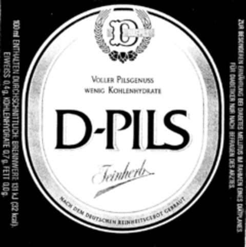 D-PILS Feinherb Logo (DPMA, 26.03.1996)