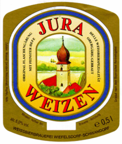 JURA WEIZEN Logo (DPMA, 16.09.1998)
