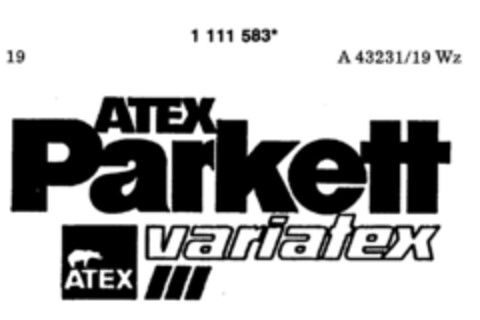 ATEX PARKETT variatex ATEX Logo (DPMA, 10.08.1987)