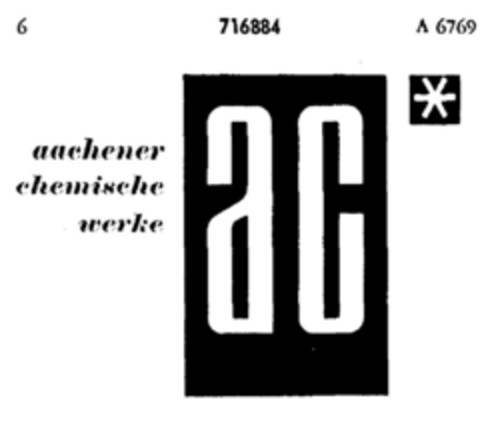 ac aachener chemische werke Logo (DPMA, 06.06.1957)