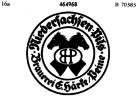 Niedersachsen Pils Logo (DPMA, 06.01.1934)