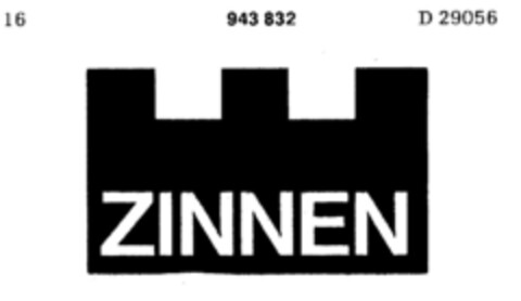 ZINNEN Logo (DPMA, 11.11.1974)