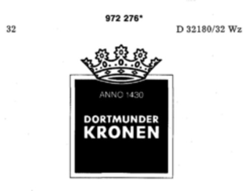DORTMUNDER KRONEN Logo (DPMA, 12.04.1978)