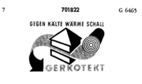 GERKOTEKT GEGEN KÄLTE WÄRME SCHALL Logo (DPMA, 27.08.1956)