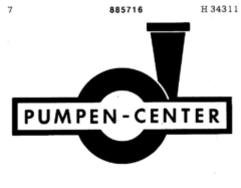 PUMPEN-CENTER Logo (DPMA, 27.04.1970)