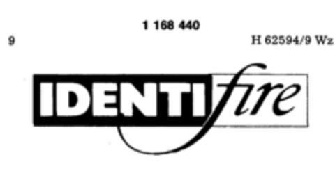 IDENTI fire Logo (DPMA, 11/15/1989)