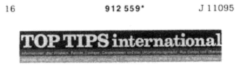 TOP TIPS international Logo (DPMA, 25.09.1973)