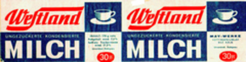 Westland UNGEZUCKERTE   KONDENSIERTE MILCH Logo (DPMA, 26.10.1962)