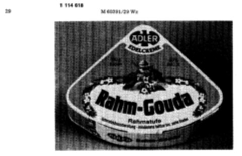 ADLER EDELCREME Rahm-Gouda Logo (DPMA, 25.03.1987)