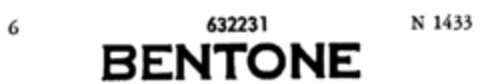 BENTONE Logo (DPMA, 21.11.1951)