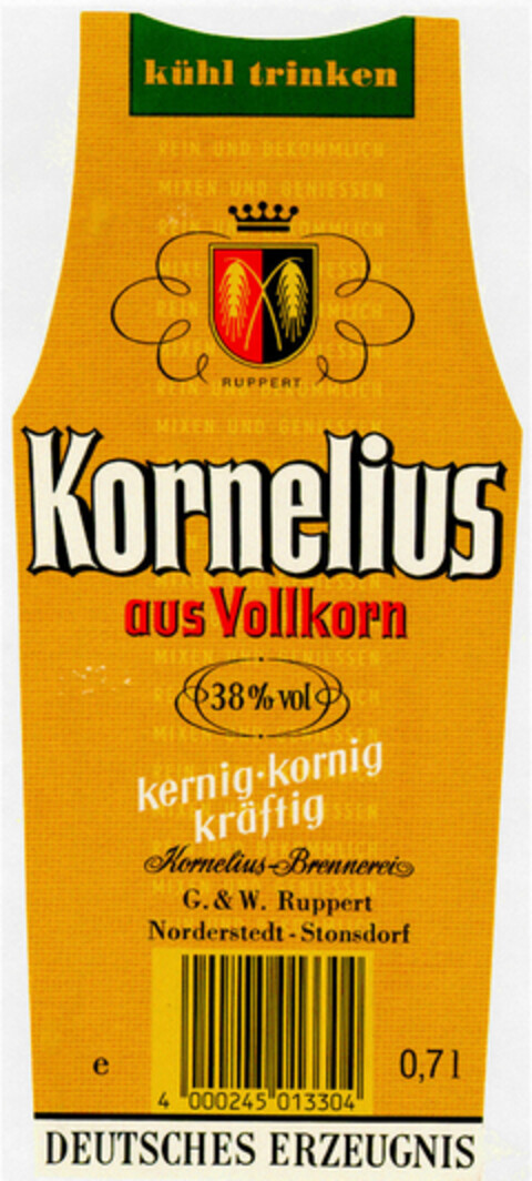 Kornelius aus Vollkorn Logo (DPMA, 02/26/1981)