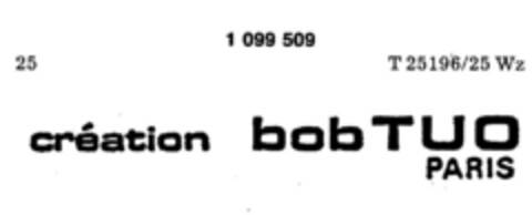 création bob TUO PARIS Logo (DPMA, 09.01.1986)