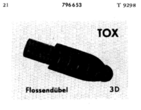 TOX Flossendübel 3D Logo (DPMA, 06.12.1963)