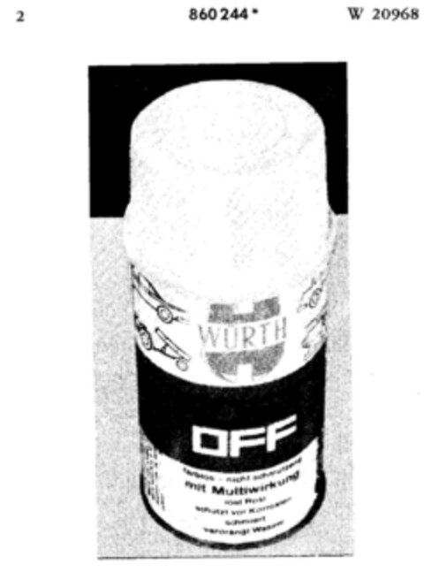 WÜRTH ROST OFF Logo (DPMA, 11/14/1968)