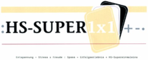 :HS-SUPER 1x1+-. Logo (DPMA, 03.11.2003)